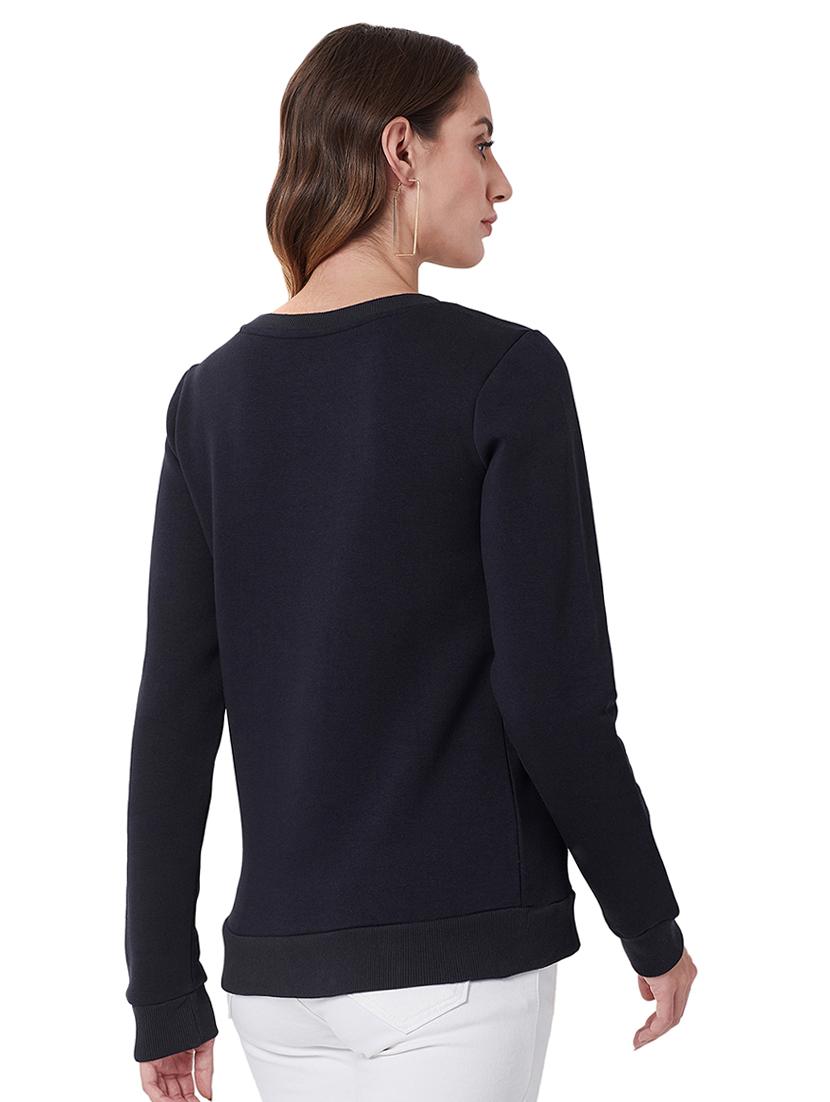 embroidered detail round neck sweatshirt - 16700028 - Zoom Image - 3