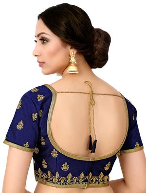 solid embroidered blouse - 16700273 - Standard Image - 3