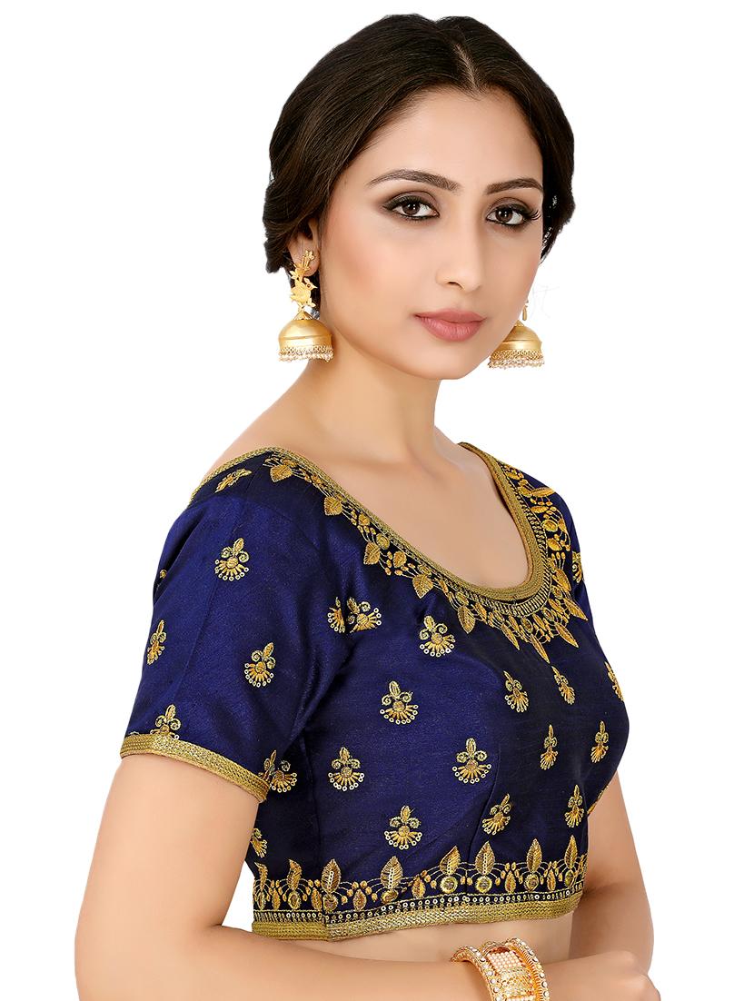 solid embroidered blouse - 16700273 - Zoom Image - 2
