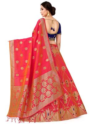 foil print contrast kalidar lehenga - 16700281 - Standard Image - 2