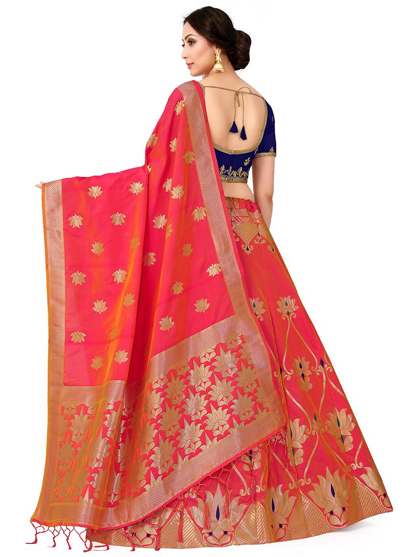 foil print contrast kalidar lehenga - 16700281 - Zoom Image - 2