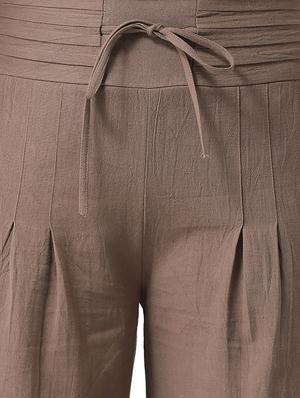 tie front pleated trouser - 16700385 - Standard Image - 5