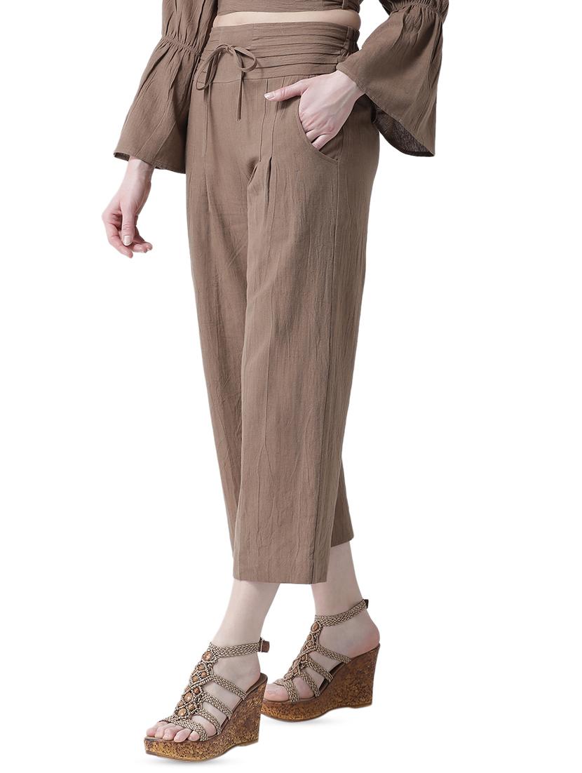 tie front pleated trouser - 16700385 - Zoom Image - 2