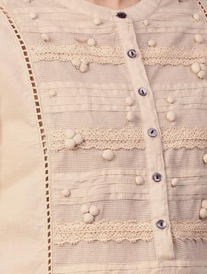 pleated straight kurta - 16700453 - Standard Image - 4