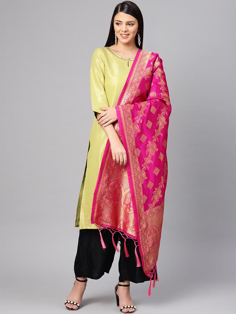 paisley banarasi dupatta - 16700513 - Zoom Image - 1