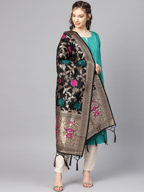 floral banarasi dupatta - 16700532 - Standard Image - 1