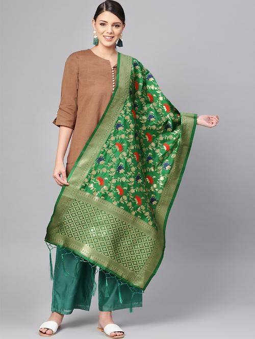 floral banarasi dupatta - 16700559 - Standard Image - 1