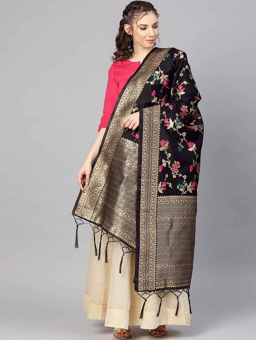 floral banarasi dupatta - 16700568 - Zoom Image - 1