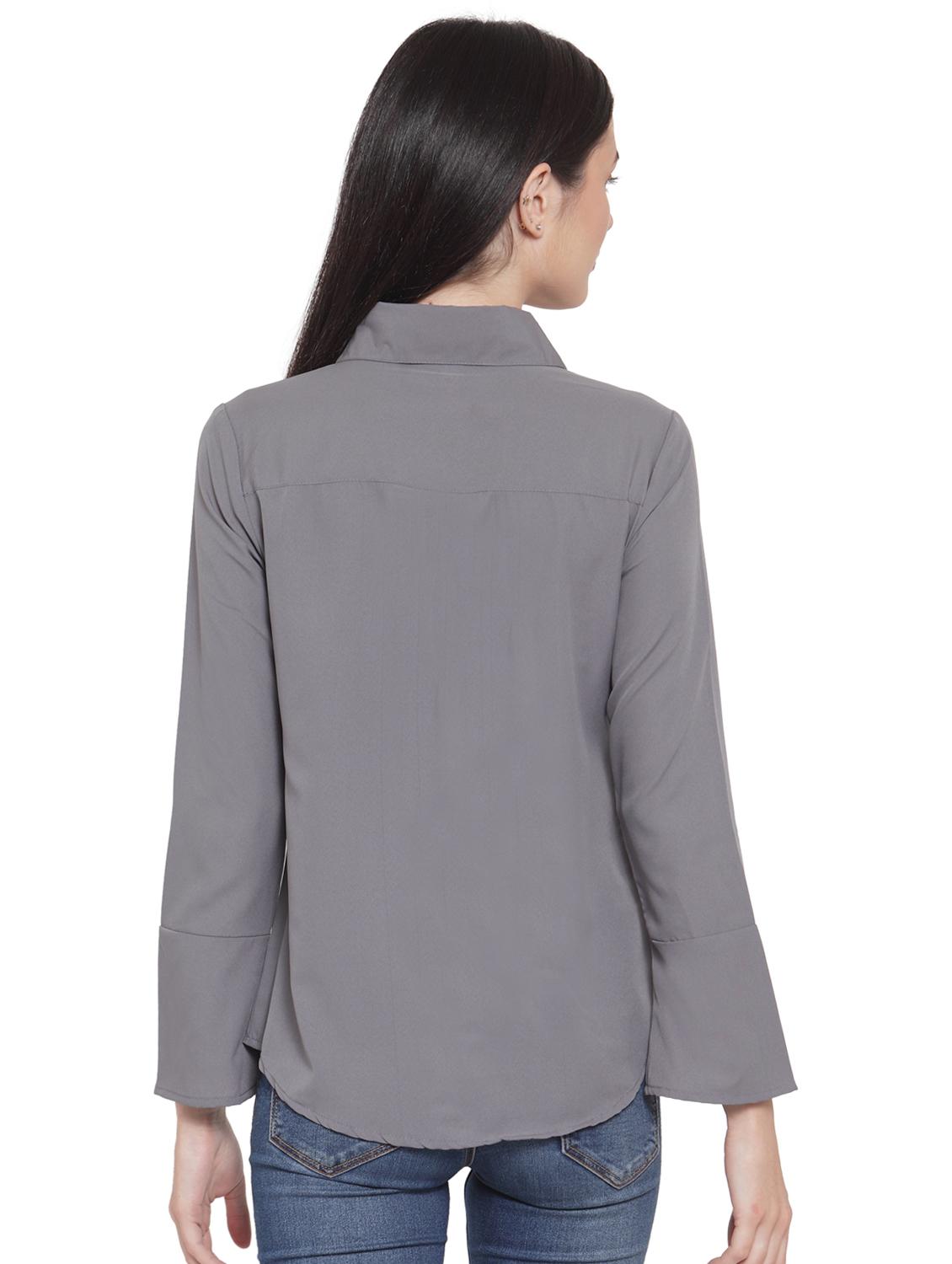 long sleeved solid shirt - 16700668 - Zoom Image - 3