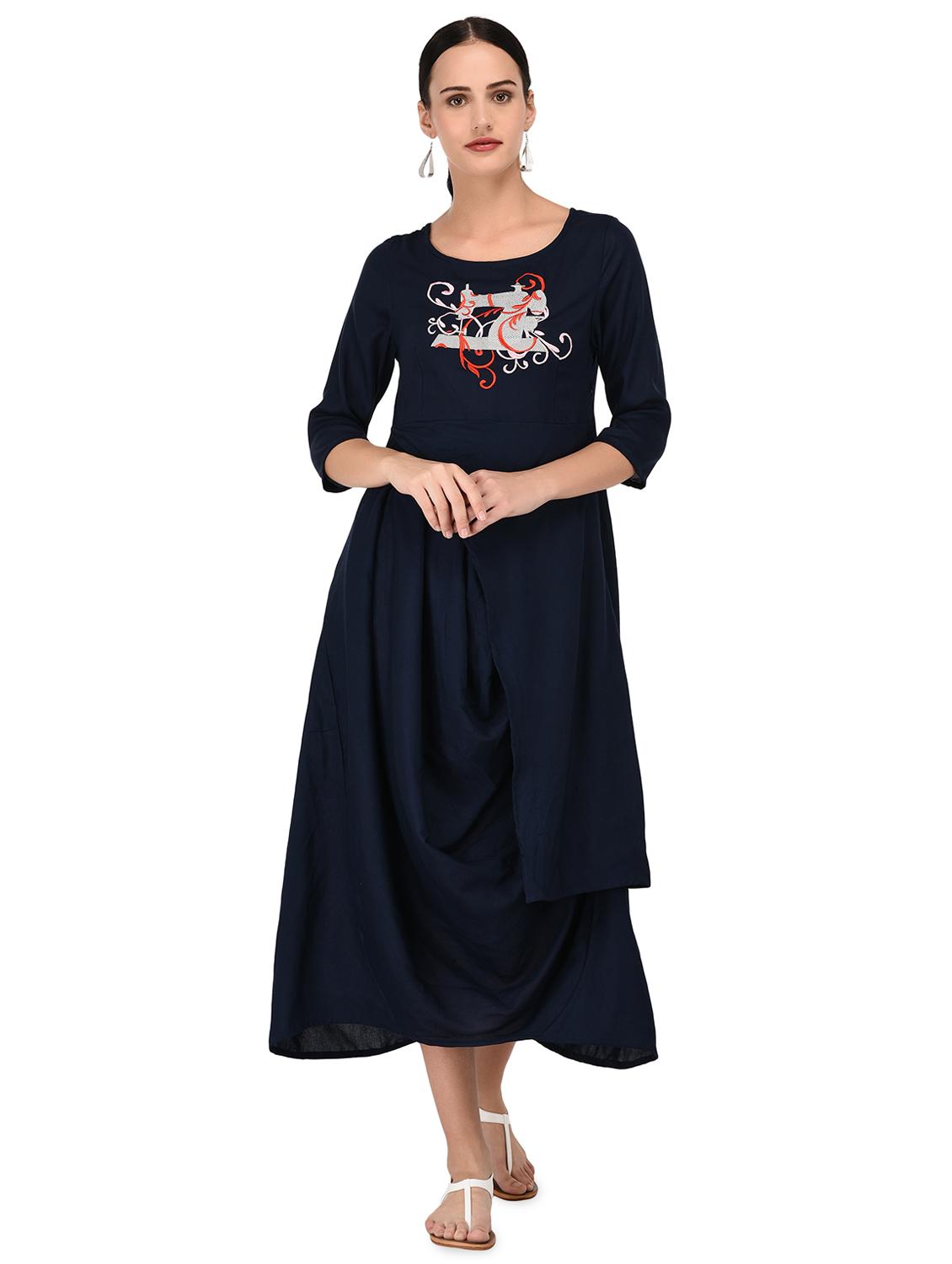 cowl a-line kurta - 16700781 - Zoom Image - 1