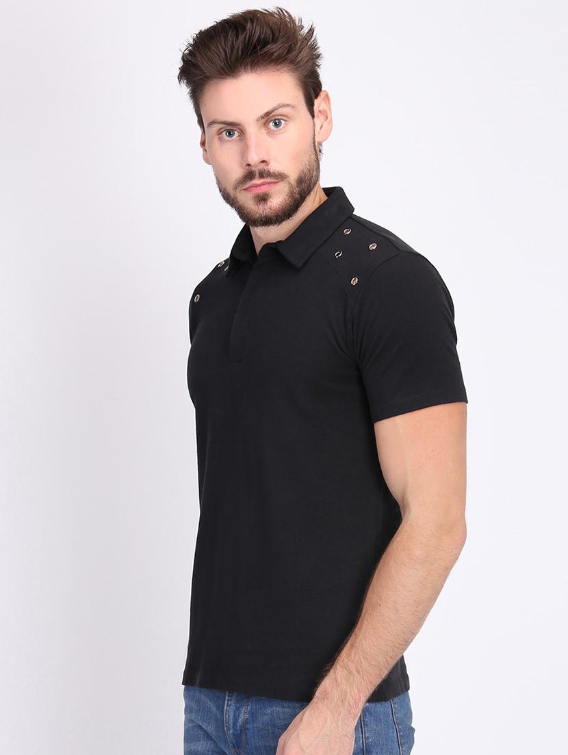 black solid t-shirt - 16700875 - Zoom Image - 2