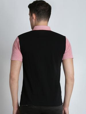 black color block t-shirt - 16700890 - Standard Image - 3