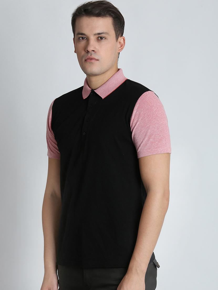 black color block t-shirt - 16700890 - Zoom Image - 2