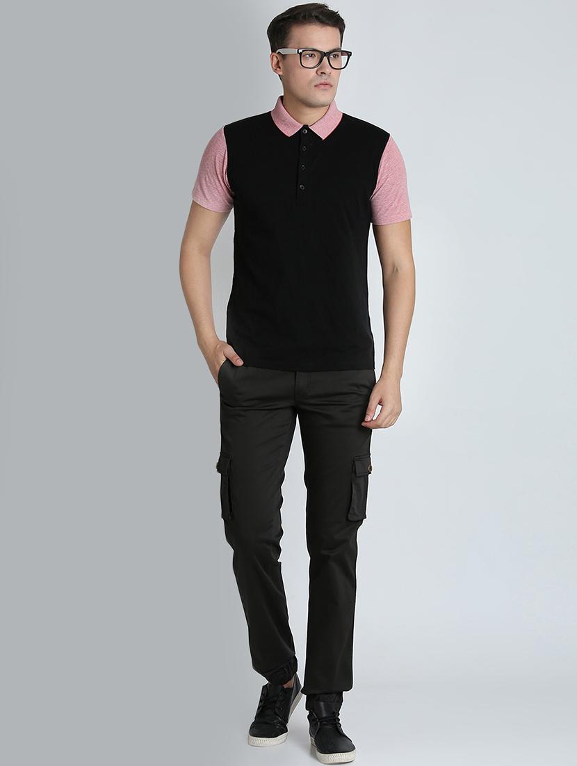 black color block t-shirt - 16700890 - Zoom Image - 4