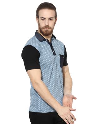 blue printed pocket t-shirt - 16700894 - Standard Image - 2