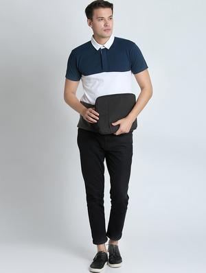 multi color block collared t-shirt - 16700905 - Standard Image - 4