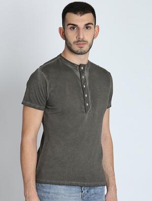 grey solid t-shirt - 16700922 - Standard Image - 2
