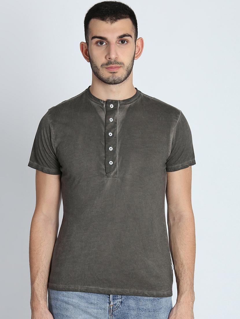 grey solid t-shirt - 16700922 - Zoom Image - 1