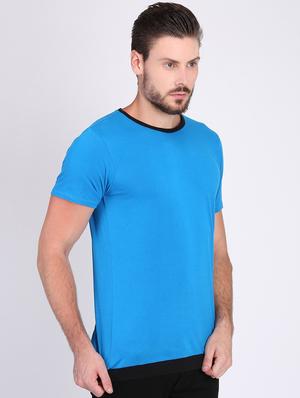 blue solid t-shirt - 16700928 - Standard Image - 2