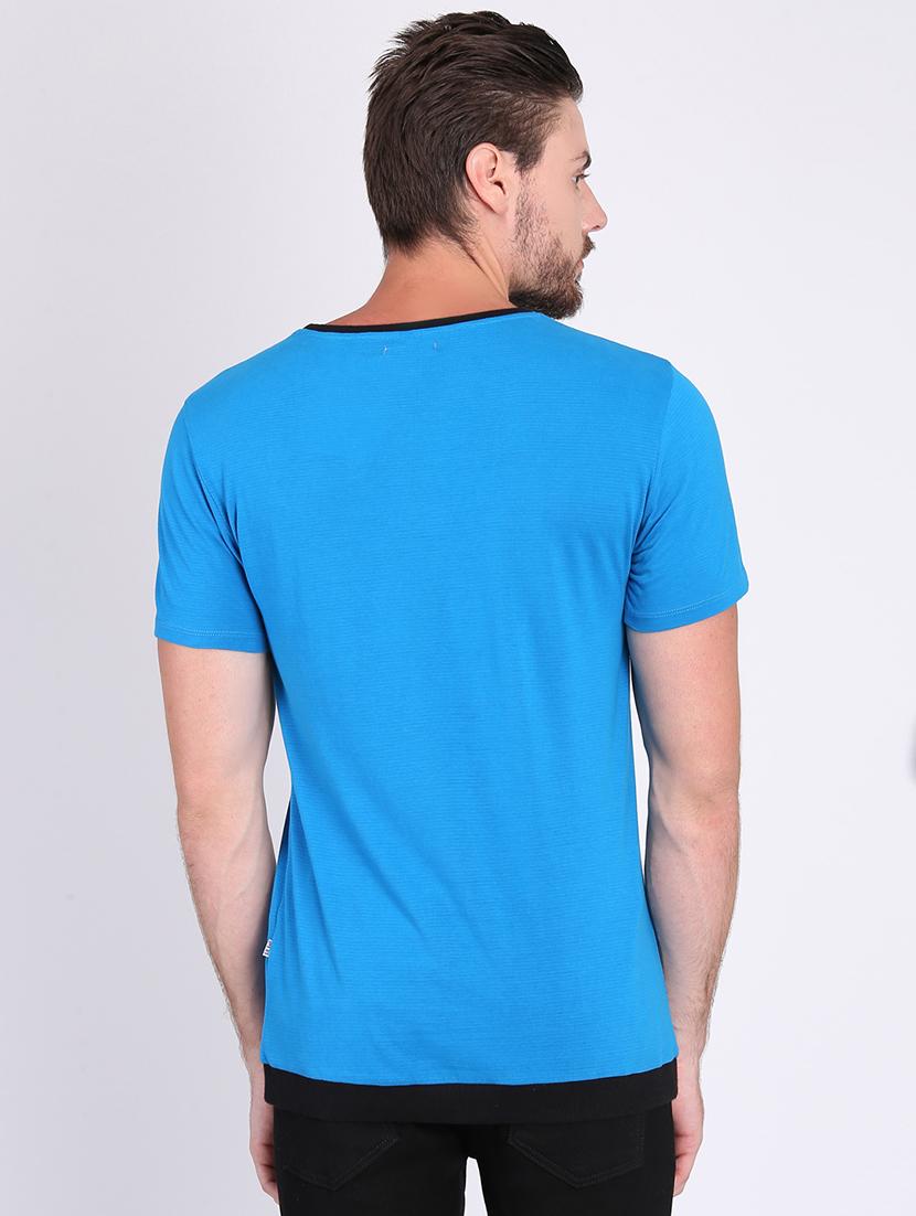 blue solid t-shirt - 16700928 - Zoom Image - 3