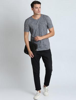 grey solid t-shirt - 16700936 - Standard Image - 4