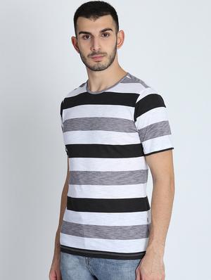 grey striped t-shirt - 16700958 - Standard Image - 3