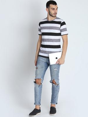 grey striped t-shirt - 16700958 - Standard Image - 5