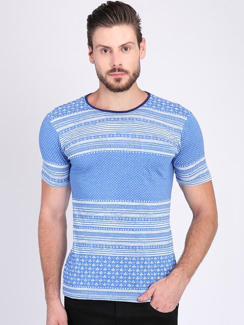blue printed pocket t-shirt - 16700992 - Standard Image - 1