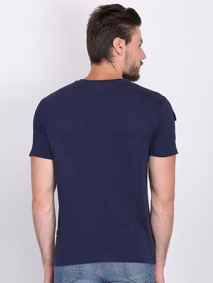 navy blue solid pocket t-shirt - 16700996 - Standard Image - 3