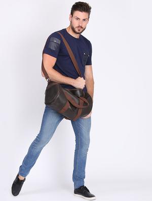 navy blue solid pocket t-shirt - 16700996 - Standard Image - 4