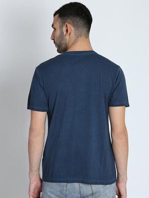 blue chest printed pocket t-shirt - 16701000 - Standard Image - 3