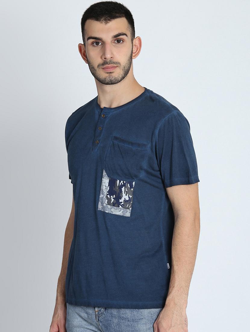 blue chest printed pocket t-shirt - 16701000 - Zoom Image - 2