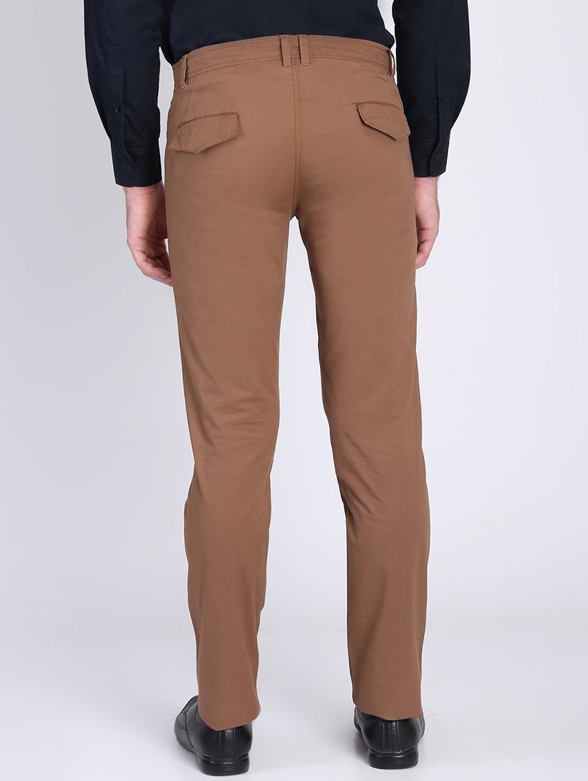 brown solid chinos - 16701004 - Zoom Image - 3