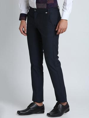dark blue solid chinos - 16701008 - Standard Image - 2