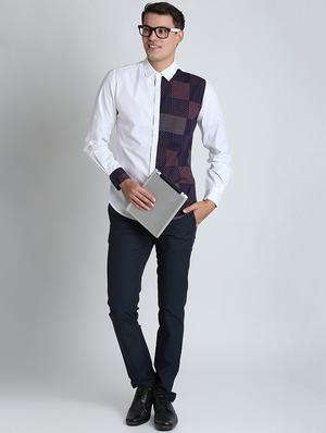 dark blue solid chinos - 16701008 - Standard Image - 4