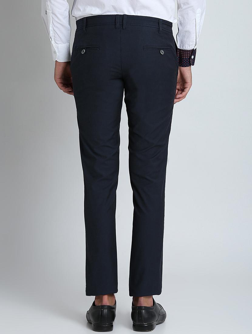 dark blue solid chinos - 16701008 - Zoom Image - 3