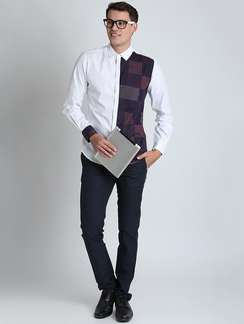 dark blue solid chinos - 16701008 - Zoom Image - 4