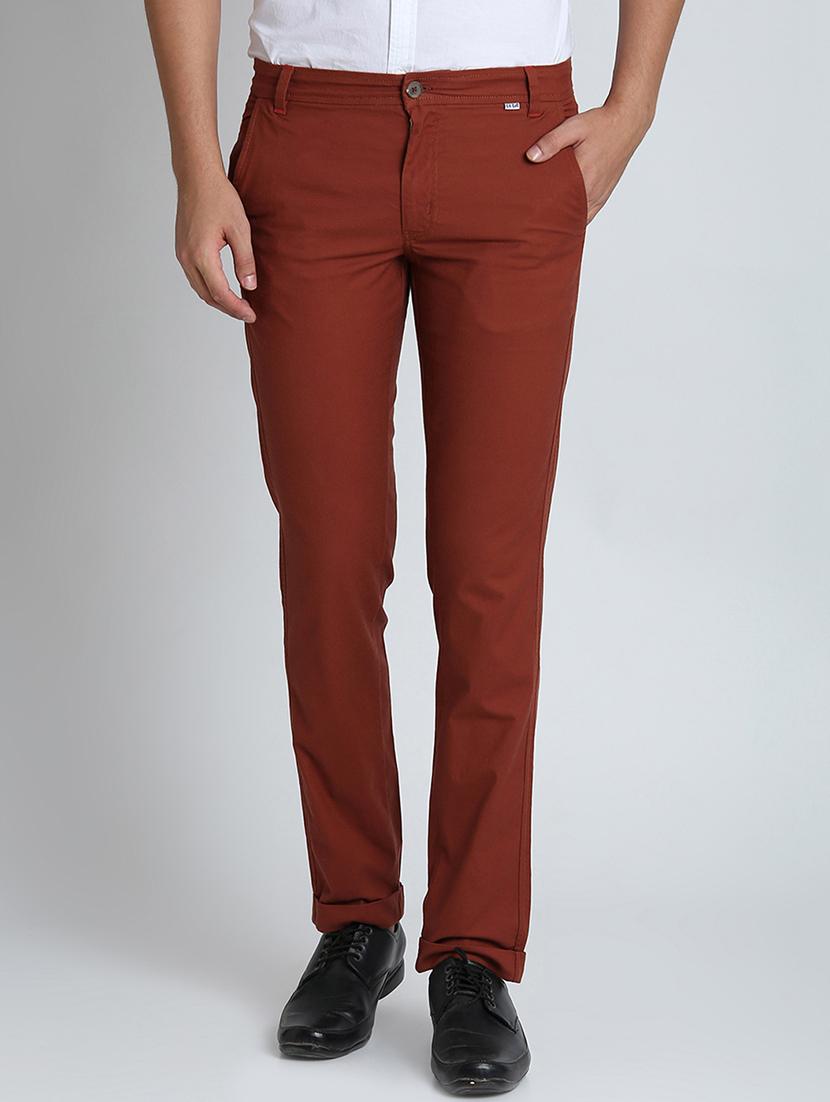 red solid chinos - 16701011 - Zoom Image - 1