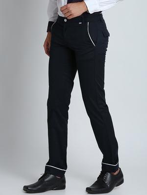dark blue solid chinos - 16701015 - Standard Image - 2