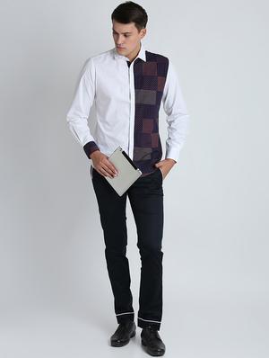 dark blue solid chinos - 16701015 - Standard Image - 4