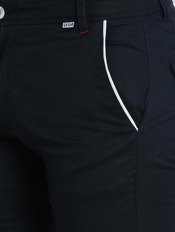 dark blue solid chinos - 16701015 - Zoom Image - 5