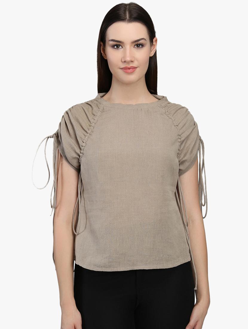 ruched detail raglan sleeved top - 16701142 - Zoom Image - 1