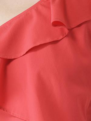 single shoulder ruffled top - 16701166 - Standard Image - 5