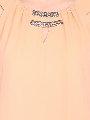 embellished detail round neck top - 16701263 - Standard Image - 5