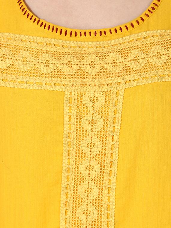 lace detail round neck top - 16701324 - Zoom Image - 5