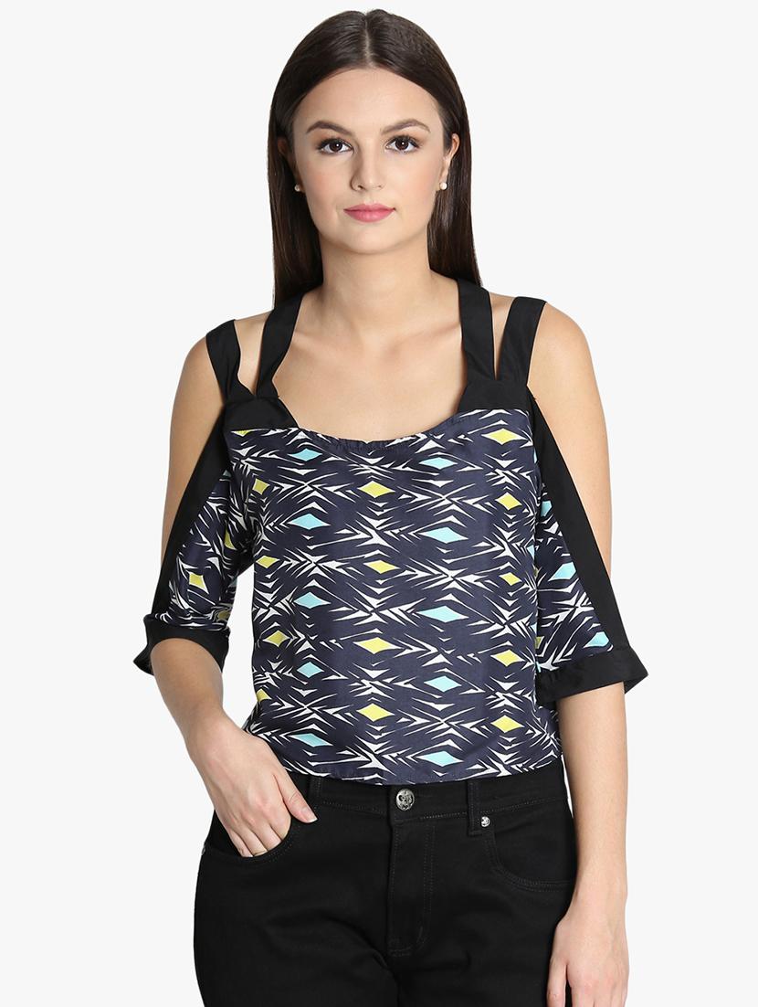 cold shoulder abstract top - 16701332 - Zoom Image - 1