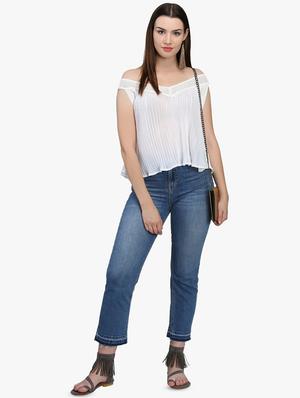 off shoulder pleated top - 16701382 - Standard Image - 4