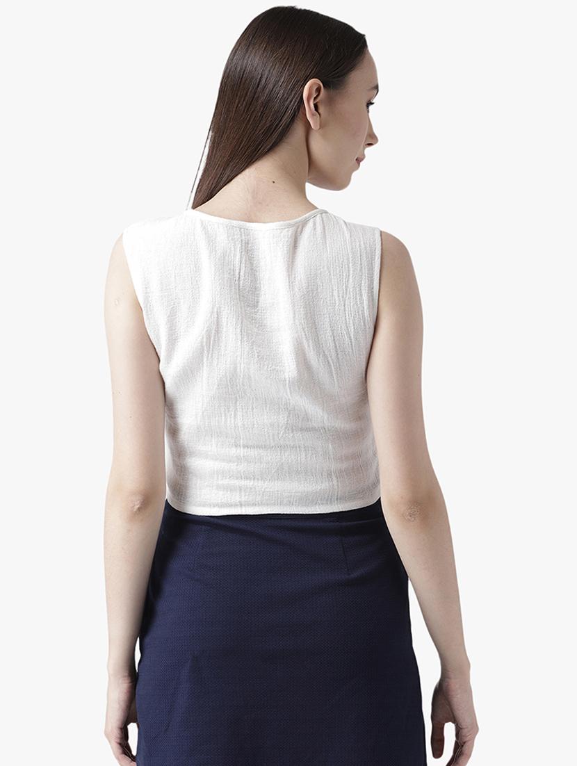 floral patch sleeeveless top - 16701383 - Zoom Image - 3