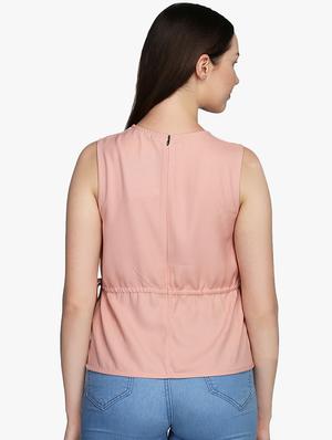 drawstring waist floral patch top - 16701426 - Standard Image - 3