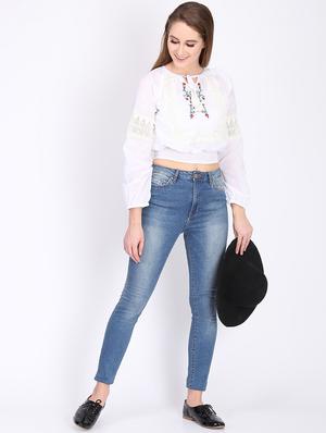 tie up neck lace detail top - 16701455 - Standard Image - 4